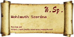 Wohlmuth Szeréna névjegykártya